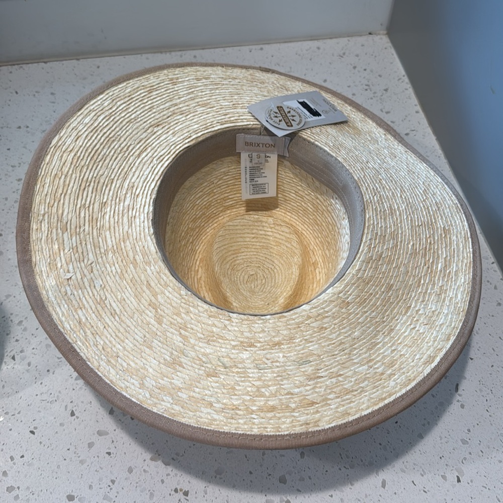 Brixton Natural Jo Rancher Straw Hat with Black white Band - Picture 5 of 7